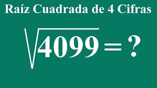 Cómo hacer una raIz cuadrada de 4 cifras [upl. by Latini]