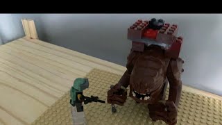 Rancor Meets Boba Fett  LEGO Star Wars Stopmotion [upl. by Brina]