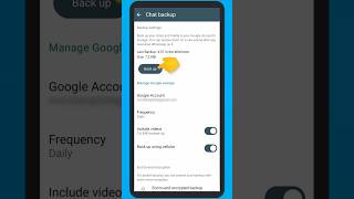 How to backup your whatsapp chat  whatsapp tricks shorts whatsapptricks technology [upl. by Cutlerr]