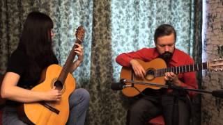 Ievan Polkka traditional finnish tune guitar duo [upl. by Aeuhsoj]