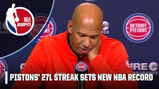 Monty Williams addresses 27th straight loss mood in locker room  NBA on ESPN [upl. by Rennie]