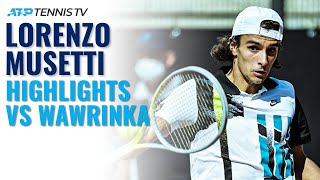 Lorenzo Musetti Brilliant Shots in FirstEver ATP Win vs Wawrinka  Rome 2020 Highlights [upl. by Urbana373]