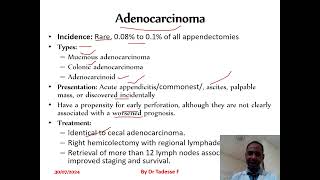 Appendiceal disease\appendiceal neoplasm\by Dr Tadesse Fenta [upl. by Najtsirk]