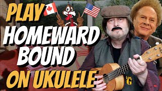 How to play HOMEWARD BOUND on Ukulele with Chords amp Lyrics [upl. by Airdnaed]