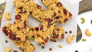 EASY NoBake Granola Bars  MakeAhead Meal Prep Recipes [upl. by Paten]