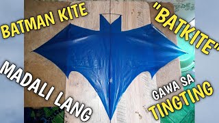 BATMAN KITE  PAANO GUMAWA NG SARANGGOLA  BATKITE  gawa sa tingting [upl. by Asyram]