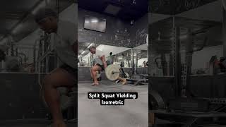 Split Squat Yielding Isometric  Isometrics splitsquats legday gymexercises [upl. by Emirak]