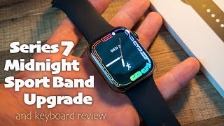 Apple Watch Series 7 Midnight Sport Band and Keyboard Tutorial [upl. by Netti657]