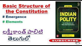 L45 Indian Polity by Laxmikant in Telugu  Basic Structure of Indian constitution రాజ్యాంగం [upl. by Aissert]