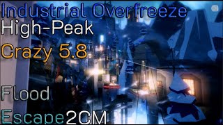 Flood Escape 2 Community maps  Industrial Overfreeze V2 Crazy 58🟧 [upl. by Ttennej]