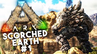 ARK Scorched Earth DLC Episode 1 DEATH WORM GOLEM WYVERN DRAGONS Ark Survival Evolved [upl. by Nytsrik]