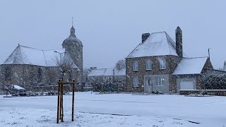 Vidéo neige qui tombe en Normandie 24 janvier 2021 [upl. by Meuse]