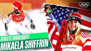 🇺🇸 Mikaela Shiffrins BEST Moments at Pyeongchang 2018 ⛷ [upl. by Alenson]