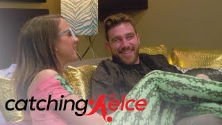 Travis Kelce Accidentally Insults Victorias Outfit  Catching Kelce  E [upl. by Ainolopa]