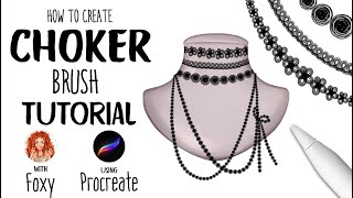 How to make Choker necklace Brush tutorial in Procreate [upl. by Gershon]