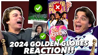 2024 Golden Globe Nominations REACTION theyre actually good [upl. by Pettiford]