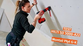 Montaż Płyt GK  Test Wkrętarki Hilti SD 5000 A22  Epizod 67 [upl. by Jackelyn949]