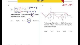 Türev  Kod 3  Backup Testi  Soru 11 Çözüm Video  Fonksiyonun Tersinin Türevi  Mat2 Yayınları [upl. by Aneeram]