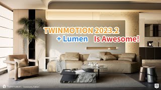 Twinmotion 20232  Lumen Realtime Rendering Tutorial Creating a Realistic Living Room twinmotion​ [upl. by Irahc435]