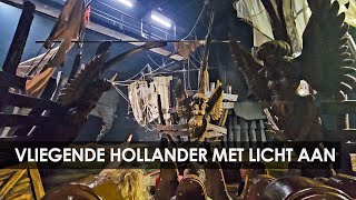 Eftelingattractie De Vliegende Hollander met de noodverlichting aan [upl. by Llenyar]