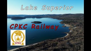 Lake Superior amp CPKC Fast Freight trains at Marathon Ontario Canada [upl. by Emor]