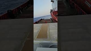 supply vessel STS transfer F Wtravel ocean ship [upl. by Essirahc]