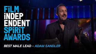 ADAM SANDLER wins Best Male Lead for UNCUT GEMS at the 35th Film Independent Spirit Awards [upl. by Hickie]