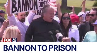 Across America Steve Bannon reports to prison [upl. by Stralka]