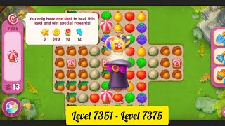 Gardenscapes  Level 7351  Level 7375   All Puzzles  Gameplay PART  345 [upl. by Henrieta]