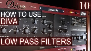 Low Pass Filters LPF PART 10  uhe DIVA Tutorial [upl. by Eerazed]