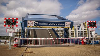 Chatham Marina Lifting Bridge Kent 240824 [upl. by Jenei569]