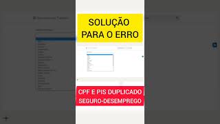 CPF E PIS DUPLICADO NO SEGURODESEMPREGO  APRENDA COMO REGULARIZAR [upl. by Ahswat]