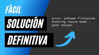 Unknown filesystem grub rescue  solución definitiva 🔧 [upl. by Assiled950]