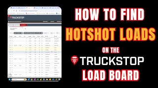 How to Find HOTSHOT Loads with Truckstop Load Board Pro [upl. by Nydnarb668]