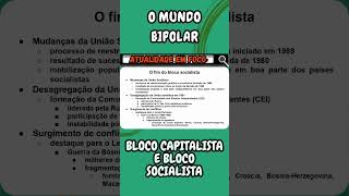 BLOCOS CAPITALISTA E SOCIALISTA socialismo capitalismo estadosunidos uniãosoviética [upl. by Winnah]