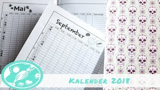 Kalender 2018  PDF zum ausdrucken Heft selber binden DIY [upl. by Karalynn82]