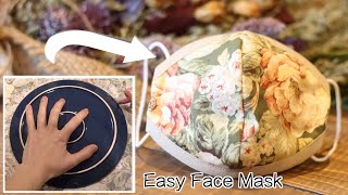 DIY Easy Face Mask Plate Pattern｜Make Fabric Face Mask at home [upl. by Svensen]