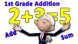 1st Grade Math Addition  Add  Addend  Plus  Equal  Sum  Addition Sentence [upl. by Cyma630]