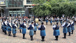 City of Edinburgh Pipe Band playing in Glasgow City centre for 2023 Piping Live in Scotland [upl. by Gareri]