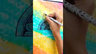 easy mandala art art mandala trending susmitascreativity shorts [upl. by Araet]