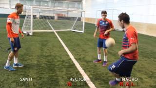 Competition Video Game of 1touch between Bellerin Cazorla and Monreal [upl. by Rehpotsihc]