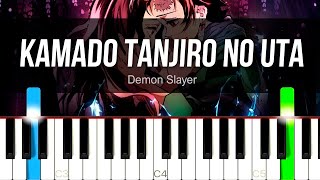 Kamado Tanjiro no Uta  Demon Slayer  PIANO SHEET MUSIC  MIDI 🎹 [upl. by Krakow698]