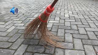 NO COPYRIGHT  Broomstick sweeping sound effect  Sweeping leaves sound  Suara Sapu Lidi Menyapu [upl. by Carmelina491]