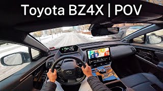 2024 Toyota BZ4X Premium AWD  POV Test Drive [upl. by Eronel]