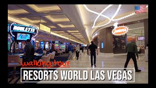 🇺🇸 RESORTS WORLD WALKTHROUGH Las Vegas  May 2024 4K [upl. by Milburt]