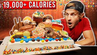 THE WORLDS UNHEALTHIEST BIRTHDAY CAKE 19000 CALORIES [upl. by Tnerual]