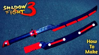 How To Make Katana With Cardboard Shadow Fight 3 Fates End Legendary Iaido Katana [upl. by Eenert]