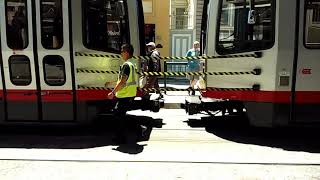 SF Muni 2Car Breda LRV3 Train 15391478 Has a Coupling Problem [upl. by Trevethick738]