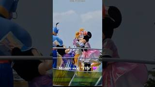 Mickey Mouse proposing to Minnie Mouse at Disneyland Paris HD [upl. by Nilrem]