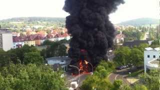 Explosion in Bad Kissingen  brennendes DämmMaterial [upl. by Adnoraj635]